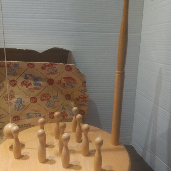 Vtg Kibri Table Skittles Bowling Wooden Wood Bowling Pins Game West Germany - Picture 3 of 8